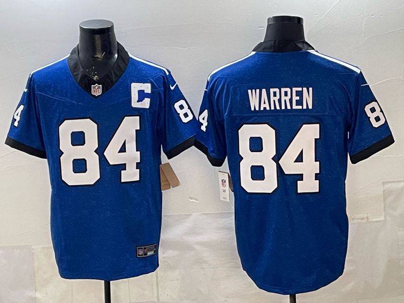 Men 2026 Indianapolis Colts #84 Warren blue Limited Nike NFL Jersey style 01->los angeles dodgers->MLB Jersey